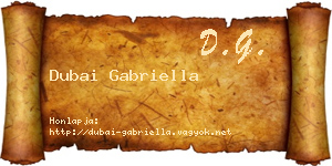 Dubai Gabriella névjegykártya