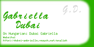 gabriella dubai business card